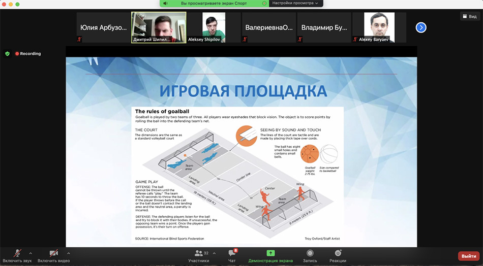 Мяч с колокольчиком внутри: учителя физкультуры узнали о голболе